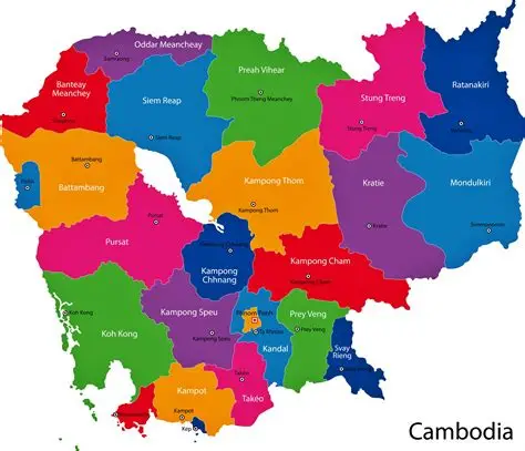 Cambodia province map